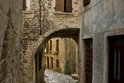 Rovigno stradina lastricata in pietra nella città vecchia
